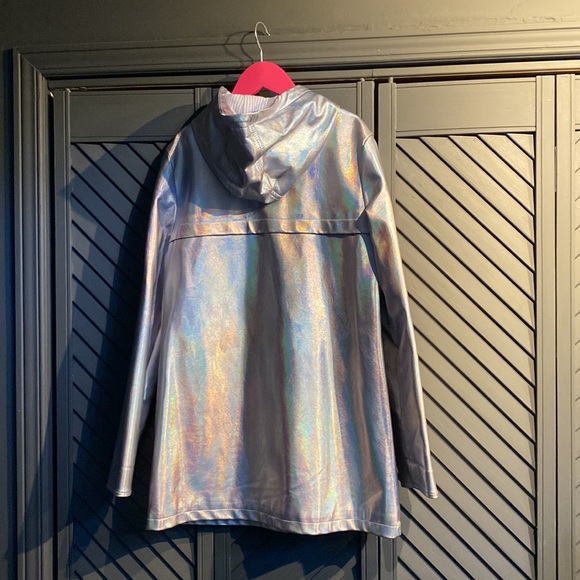 BNWOT Marks & Spencer metallic raincoat - Picture 4 of 4